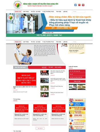 Website bệnh viện y học cổ truyền tỉnh hưng yên