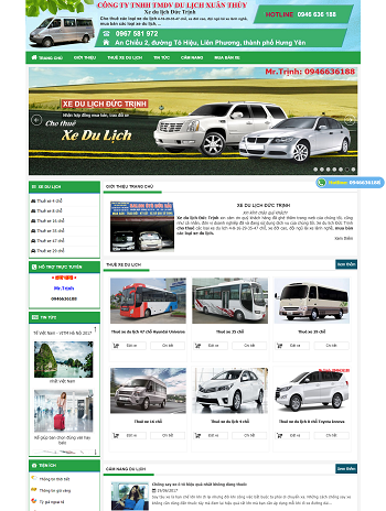Website Thuê xe du lịch hưng yên
